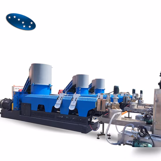 Waste Plastic HDPE LDPE PP Film Jumbo Woven Bags Granulator Extruder Machine